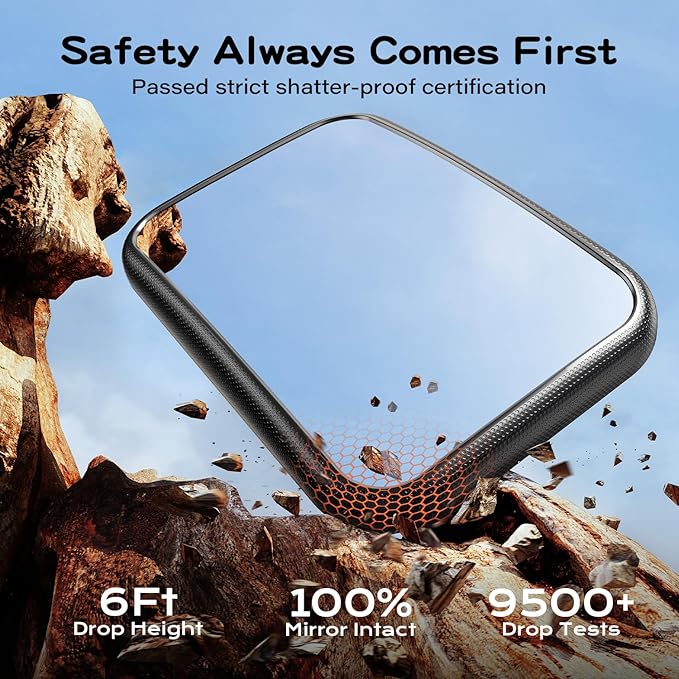 Baby Car Mirror for Baby Hook Clip Design Never Shake Baby Mirror for Car Seat Mirror Rear Facing Newborn Essentials Easy Install Back Seat Mirrors for Car Clear View ShatterProof Crash Tested-CubbioJoy