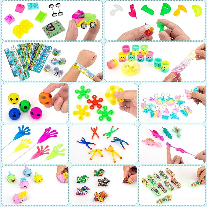 300-Piece Kids Party Favors Toys Kit for Birthdays, Classroom Prizes, Easter Egg Hunts, Carnivals & More-CubbioJoy