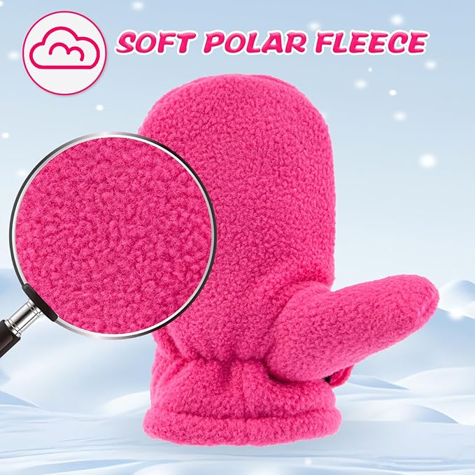 BAVST Baby Toddler Winter Mittens Girls Warm Fleece Lined Gloves Kids Sherpa Lined Mittens for Boys-CubbioJoy