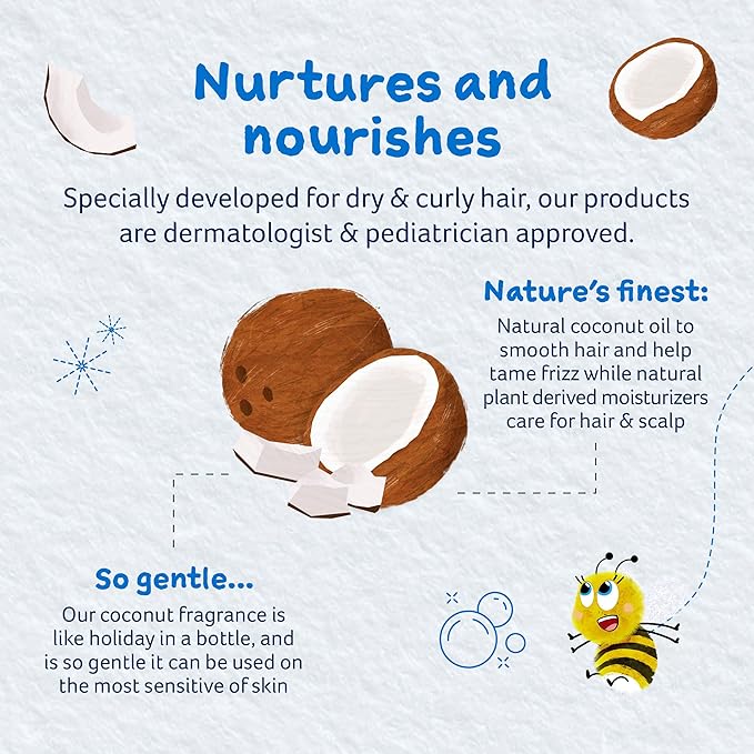 Childs Farm, Kids Conditioner for Curly, Dry Hair, Coco- Nourish Conditioner, Contains Wonderful Fragrance which Doesn’t Irritate Sensitive Skin, 8.4 Fl Oz-CubbioJoy