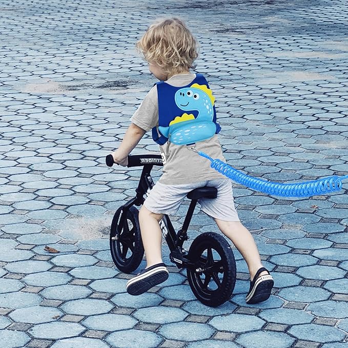 Accmor Toddler Harness Leash with Anti Lost Wrist Link, Cute Dinosaur Kids Walking Restraint Belt, Keep Child Close Hand Strap Tether for Baby Boys Girls Outdoor Travel-CubbioJoy