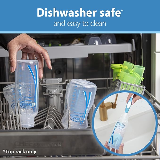 Dr. Brown's Natural Flow Anti-Colic Options+ Narrow Baby Bottle, 8 oz/250 mL, with Level 1 Slow Flow Nipples, 0m+, 4 Pack-CubbioJoy