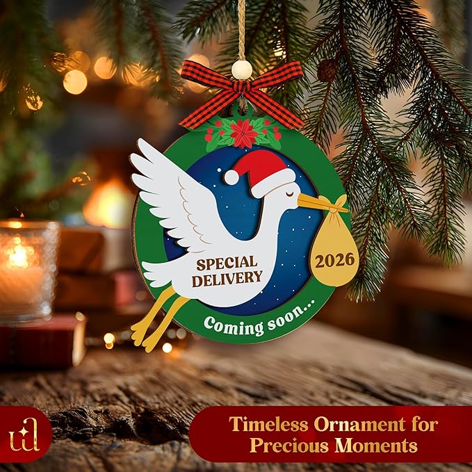 Coming Soon Baby Announcement 2026 - Pregnancy Announcement Ornament, Expecting Parents To Be Unique Gifts For Family Husband, Expecting Baby Ornament 2026, Christmas Pregnant Ornaments 2025-CubbioJoy