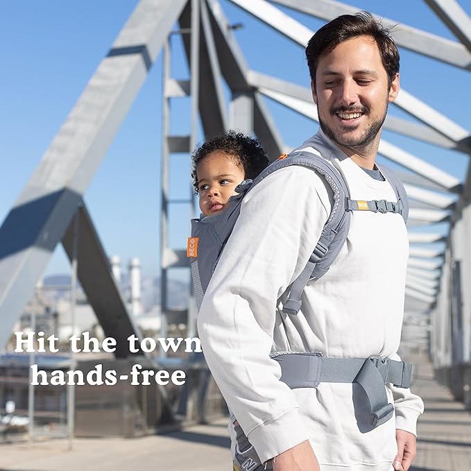 Beco Toddler Carrier - Breathable 3D Mesh Front-Carry & Backpack Style Carrier with Tall Supportive Back and Ergonomic Extra-Wide Seat for Children from 18months (20-60 lbs) - Cool Dark Grey-CubbioJoy