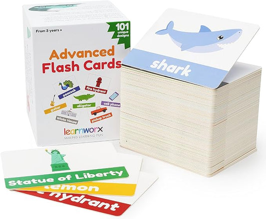 Advanced Flash Cards for Toddlers 3-5 Years – 101 Flashcards – Preschool Flash Cards – Kindergarten Flash Card for Kids – Toddler Learning – Educational Gift - for Ages 3, 4, 5 & 6-CubbioJoy