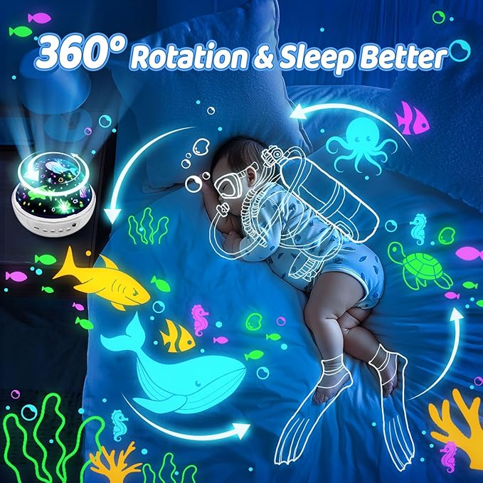 COOLNIGHT Star Projector for Kids, 93 Lighting+3 Films Star Lights for Room, Remote+Dimmable+360° Slient Light Projector for Bedroom, Fun Gifts for 1-4-6-14 Year Old Girl, Cool Toy for Boy (White)-CubbioJoy