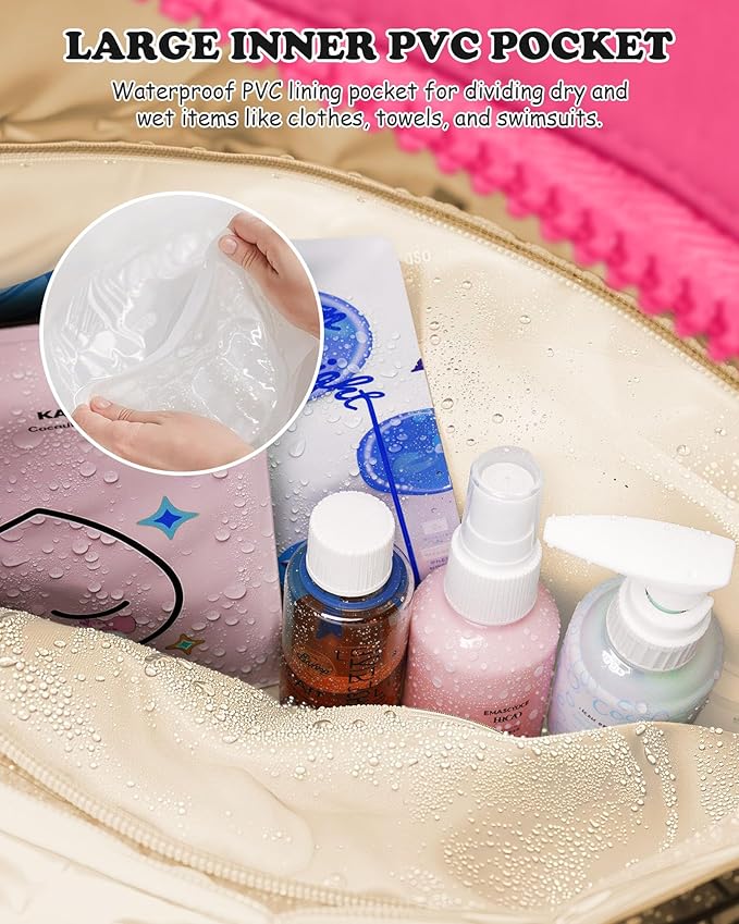 Dance Bag, Kid Weekender Bags，Girl Overnight Bag with Wet Pocket，Sweet 16 Gifts for Girls-Lightweight Travel Tote Personalized Cheer Bags with Makeup Pouch-CubbioJoy