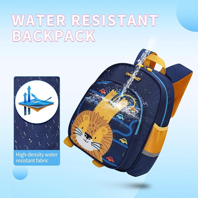 Cute Lion Toddler Backpack for Girls & Boys Mini Animal Cartoon Travel Bag for Babies 1-5 Years Durable & Lightweight Baby Backpack (Lion Design)-CubbioJoy