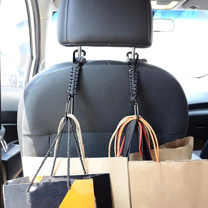 BRAVESHINE Paracord Keychain Carabiner Clip, D Ring Lanyard Hanger Stroller Hook for Water Bottle, Key, Backpacks, Men, Women-CubbioJoy