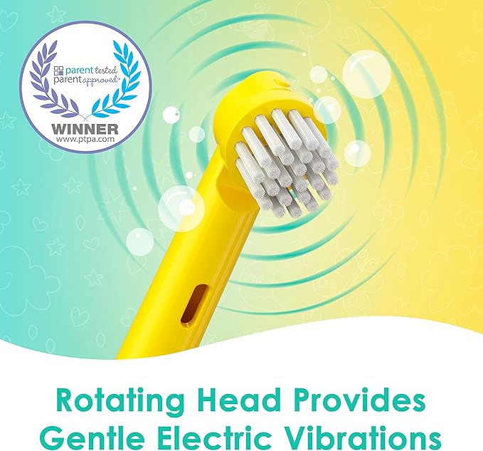 Brusheez Kids’ Electric Toothbrush Set - Safe & Effective for Ages 3+ - Parent Tested & Approved with Gentle Bristles, 2 Brush Heads, Rinse Cup, 2-Minute Timer, & Storage Base (Jovie The Giraffe)-CubbioJoy