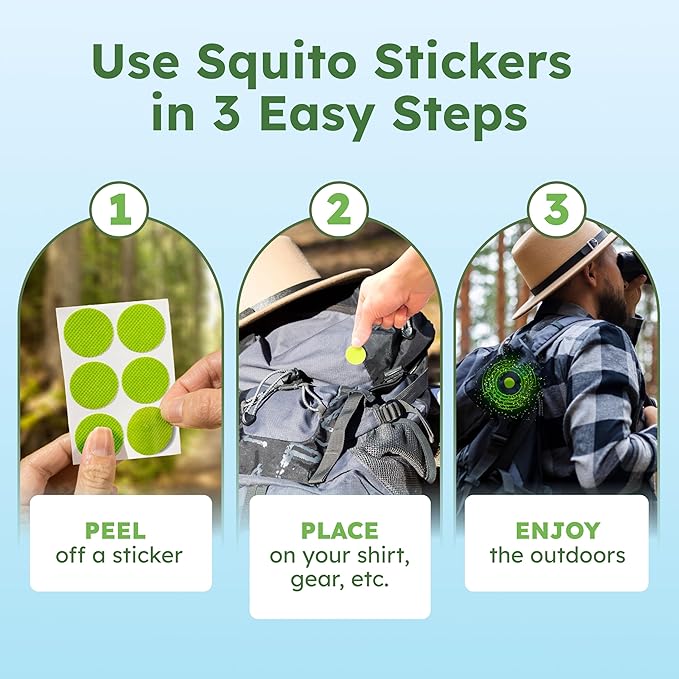 BugMD Squito Stickers Mosquito Repellent Patch Stickers for Adults (78 Patches), Safe & Effective Insect Repellent Patches for Toddlers, Kids, Camping, Beach & Outdoor Essentials-CubbioJoy