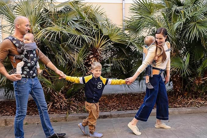 Beco Toddler Carrier - Breathable 3D Mesh Front-Carry & Backpack Style Carrier with Tall Supportive Back and Ergonomic Extra-Wide Seat for Children from 18months (20-60 lbs) - Cool Brick Heart-CubbioJoy