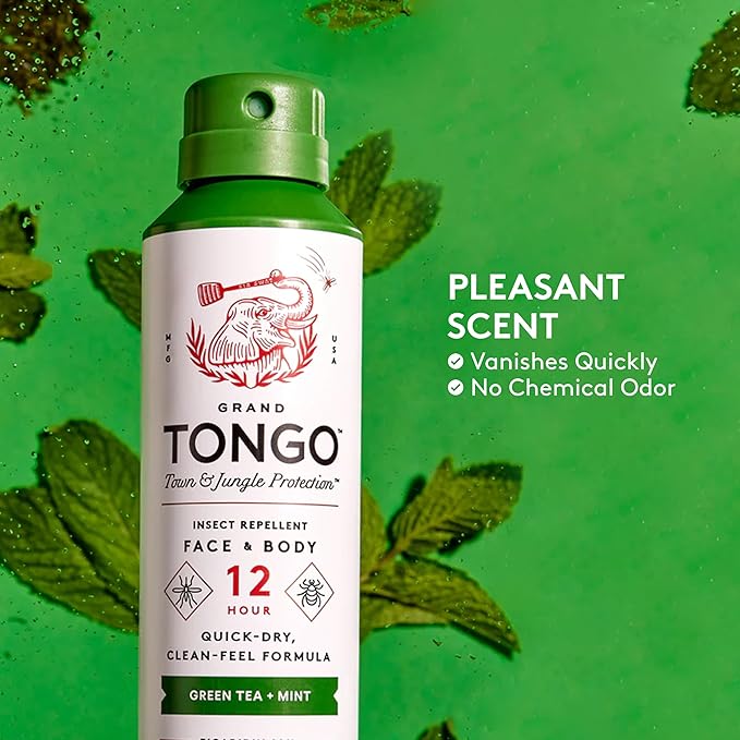 DEET-Free Green Tea + Mint Insect Repellent with Picaridin- The 12 Hour Protection, DEET Alternative-CubbioJoy