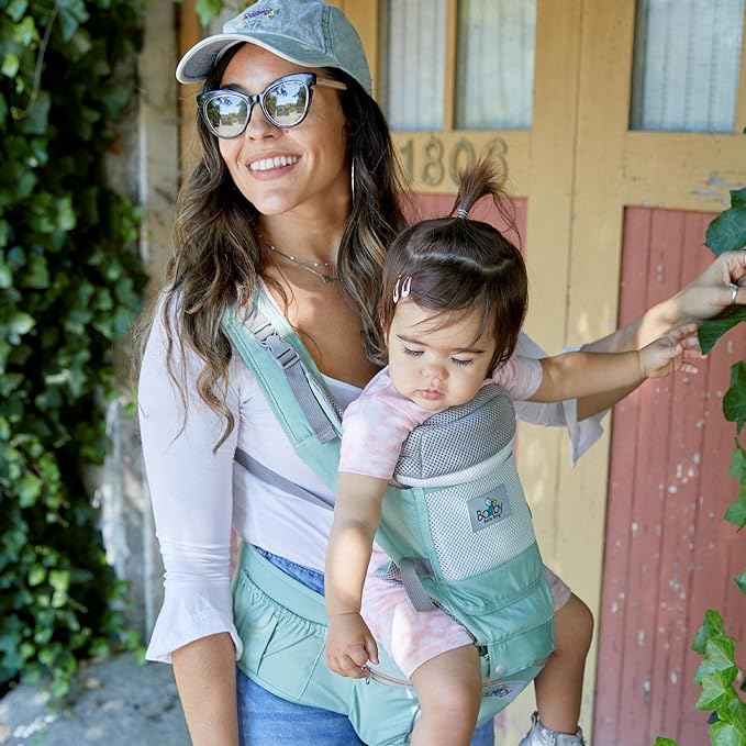 Baby Carrier - 6-in-1 Ergonomic Soft Carrier with Hip Seat and Large Storage, Front and Back Positions, Adjustable Waist Up to 43 Inches, for Infants Aged 2-36 Months, Weighing 6-45 lb-CubbioJoy