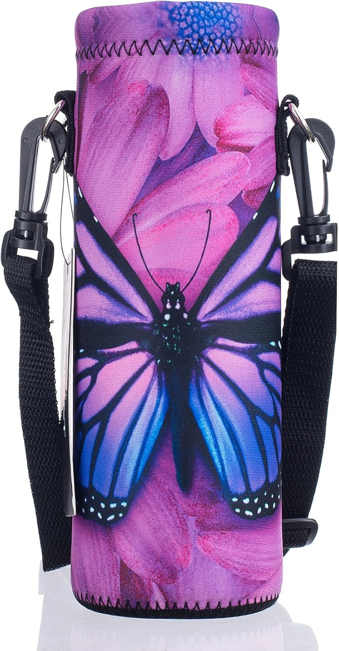 AUPET Water Bottle Bag Carrier,24oz/32oz Insulated Neoprene bottle Sling Holder Case Pouch Cover for 1000ML/750ML Bottles with Shoulder Strap for walking-CubbioJoy