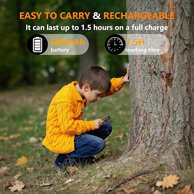 Digital Microscope for Kids, Handheld Microscope with 2.0" IPS Screen,500X,8 Adjustable LEDs,Digital Magnifying Glass for Insect Plant Leaf Observation,Magnifying Glass for Coins Small Fonts-CubbioJoy