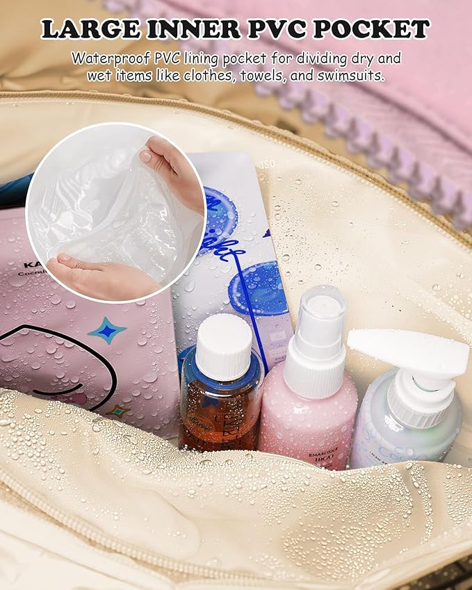 Birthday Gifts for Women Duffle Bag for Travel, Weekender Bags for Women，Initial Overnight Bag with Wet Pocket，Lightweight Travel Bags Personalized Gym Tote with Makeup Pouch-CubbioJoy