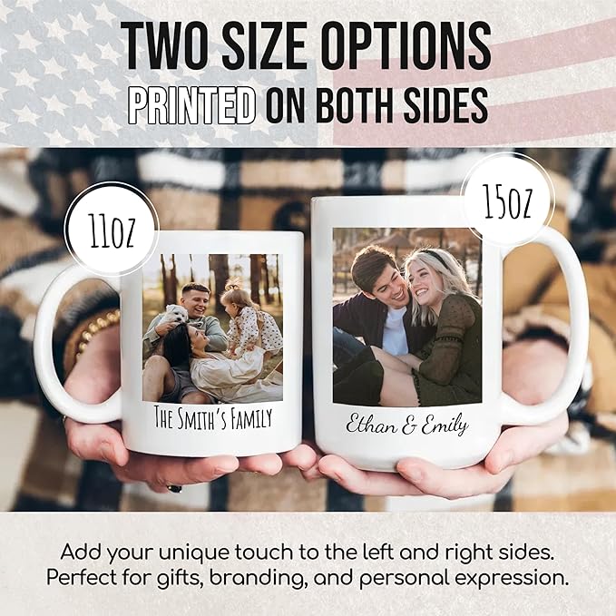 Custom Mug Upload Your Picture Personalized Coffee Mug with Photo Text Name Customized Cup Unique Ideas Gifts for Men Women Mom Dad Girlfriend Halloween Christmas Thanksgiving-CubbioJoy