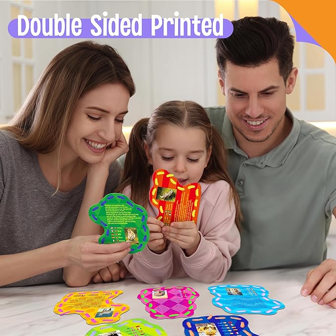 9 PCS Kids Lacing Cards, 9 Double Sided Wild Animals Sewing Cards with 9 Colorful Laces, Educational & Learning Toys for Preschoolers, Kids Ages 3+-CubbioJoy