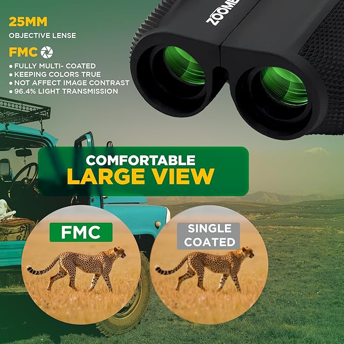 Compact Binoculars for Bird Watching 10x25, Binoculars for Kids and Adults, theather, Easy Focus, Outdoor Travel Sightseeing, Hiking, Small for Adults, Games, Sports, Travel, car Race.-CubbioJoy