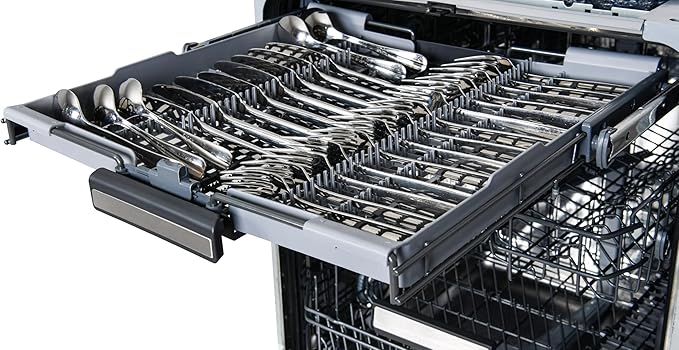 Kenmore Elite 24" Built-In Dishwasher - UltraWash Plus, TurboDry, QuietWash, SmartWash, TurboFlex Third Rack & Reach-Thru Handle - 15 Place Settings - 42 DBA - ENERGY STAR Certified - Black-CubbioJoy