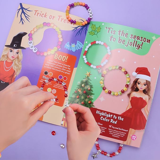 BSCOOL - Jewelry Designer DIY Beads Kit, 2500+ Beads, Friendship Bracelet Making Kit, Jewelry Making Kit for Girls Age 5 and Up. Complete Set with Charms. Instructions Guide Included-CubbioJoy