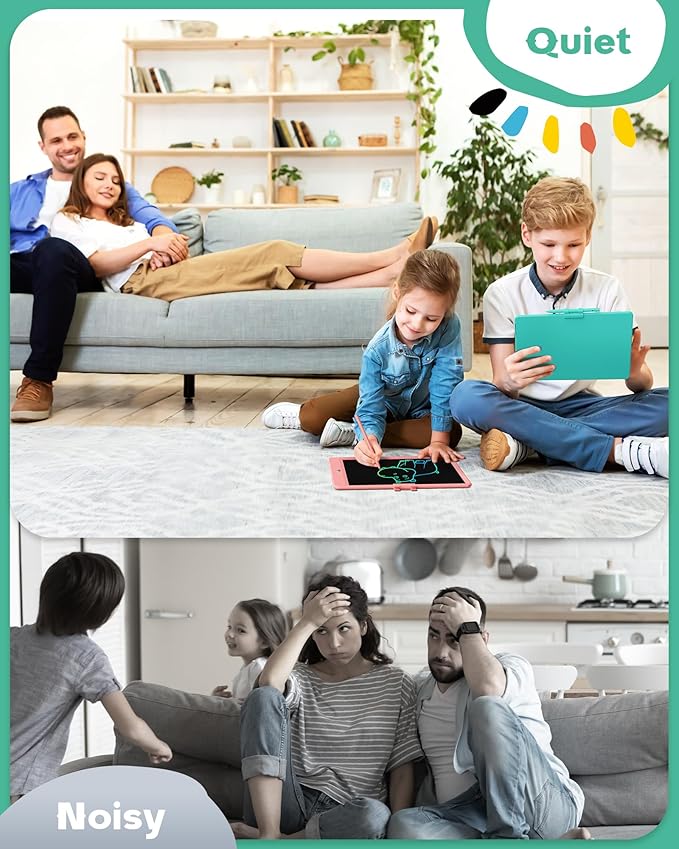 Bravokids 10 Inch LCD Writing Tablet for 3 Year Olds - Electronic Drawing Pad and Doodle Board as Educational Birthday Gifts for Girls and Boys (Green)-CubbioJoy