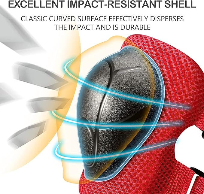 Adjustable Kids Helmet with Knee Pad, Elbow Pads & Wrist Guards - Toddler Bike Helmets for Ages 3-5, 5-8, 8-14 Years - Perfect for Skating, Biking, Cycling, and Skateboard - for Boys and Girls-CubbioJoy