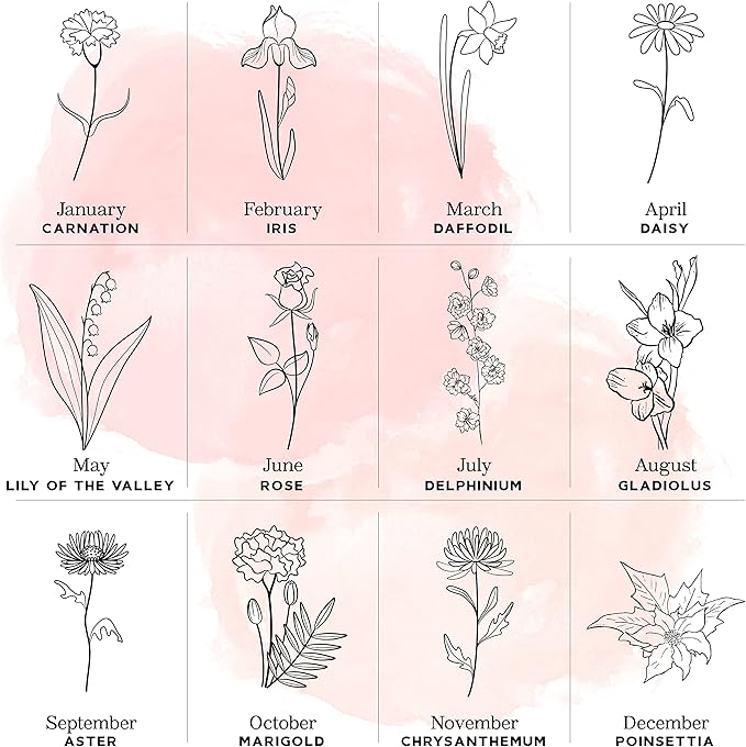 Custom Leather Jewelry Box w/Name & Birth Flower Month - Birthday Gifts for Women, Personalized Jewelry Travel Case - Customized Jewelry Organizer Box, Mom Birthday Gifts - White-CubbioJoy