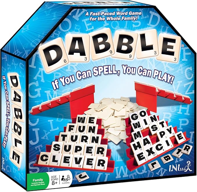 Dabble® Word Game | Fast-Paced Family Board Game | Enhances Spelling and Vocabulary for All Ages | Spell The First Five Words | Award-Winning and Educational Learning Game | Great Game for All Ages-CubbioJoy