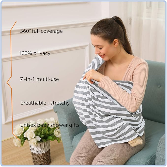 Car Seat Cover for Babies - Multi-use Carseat Canopy Cover, Car Seat Covers, Infant Boys and Girls Shower Gifts-CubbioJoy