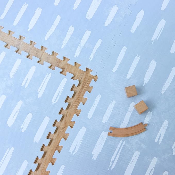 Baby Play Mats for Floor - Shoreline (4x6ft) - Premium EVA Foam Play Mat for Babies & Toddlers - Perfect for Tummy Time, Crawling, Playroom - Stylish & Comfortable Kids Play Mat-CubbioJoy