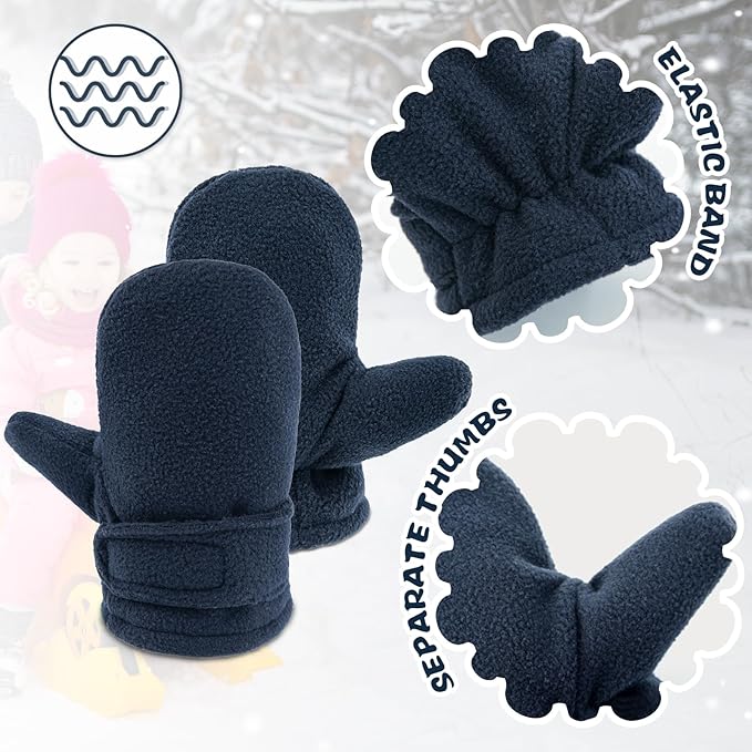BAVST Baby Toddler Winter Mittens Girls Warm Fleece Lined Gloves Kids Sherpa Lined Mittens for Boys-CubbioJoy