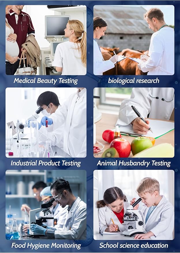 40X-5000X Microscopes trinocular for Kids Students Adults, with Prepared Slides 30p, Microscope Accessories, Compound trinocular Microscope,Microscopes for School Laboratory-CubbioJoy