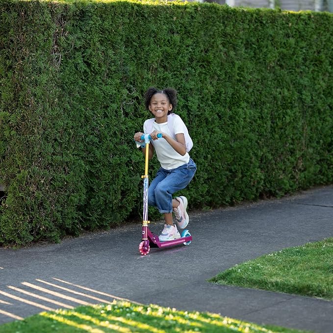 Jetson Character Kids Kick Scooter, LED Lights on Stem & Light-Up Wheels, Lightweight Frame, Height-Adjustable Handlebar, Lean-to-Steer System, Easy-Fold Mechanism-CubbioJoy