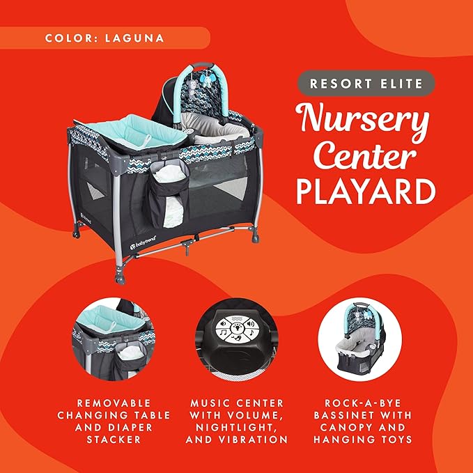 Baby Trend Resort Elite Nursery Center® Playard, Laguna-CubbioJoy