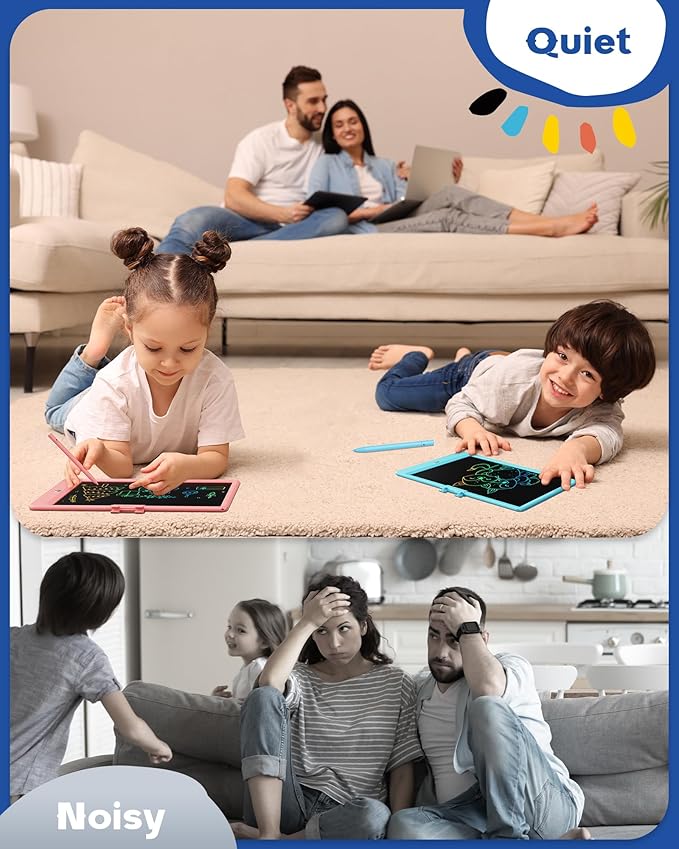 Bravokids Toys for 3-6 Years Old Girls Boys, LCD Writing Tablet 10 Inch Doodle Board, Electronic Drawing Pads, Educational Birthday Gift for 3 4 5 6 7 8 Years Old Kids Toddler (Blue)-CubbioJoy