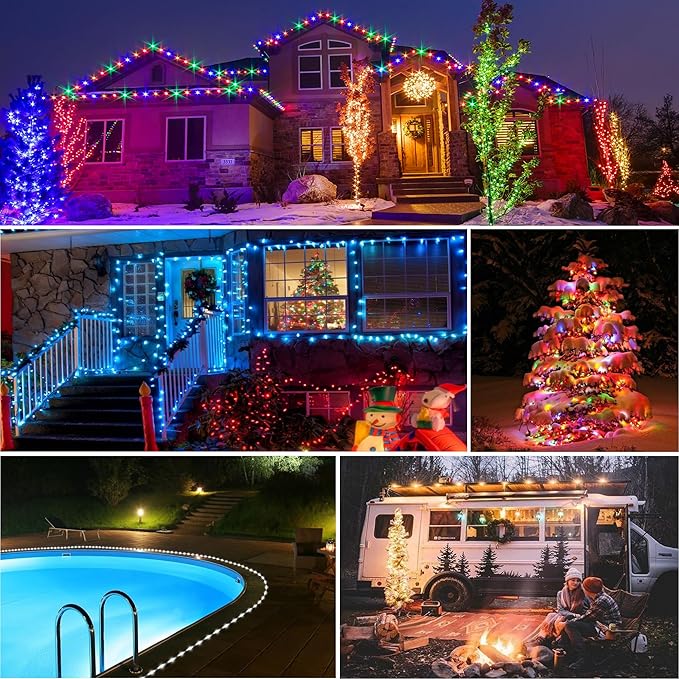 99FT Solar Rope Lights Outdoor Waterproof, 300 LED String Light USB & Solar Powered with Remote Control, 18 Colors Changing Fairy Tube Lighting for Outside Indoor Patio Pool Christmas Decor-CubbioJoy