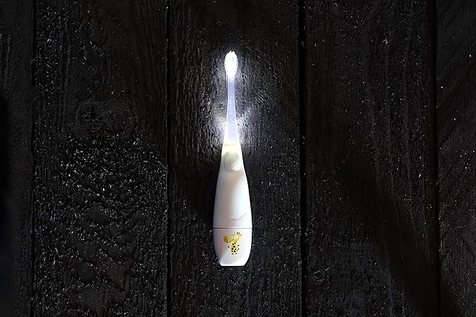 Jack N' Jill Tickle Tooth Sonic Electric Toothbrush with Replacement Head - Gentle Cleaning, Made for Tiny Teeth, LED Inspection Light, for Babies & Kids, Extra Soft Bristles - (1 Pack)-CubbioJoy