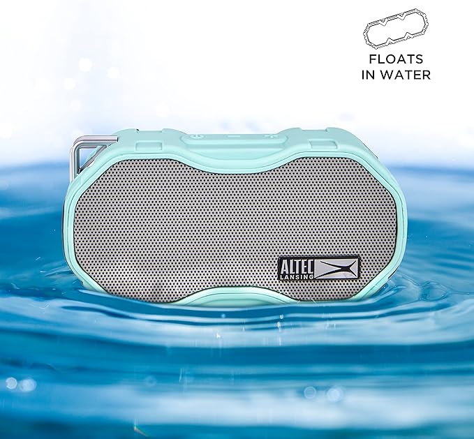 Altec Lansing Baby Boom XL - Waterproof Bluetooth Speaker, Wireless & Portable Speaker for Travel & Outdoor Use, Deep Bass & Loud Sound, 1 Pack, Mint-CubbioJoy
