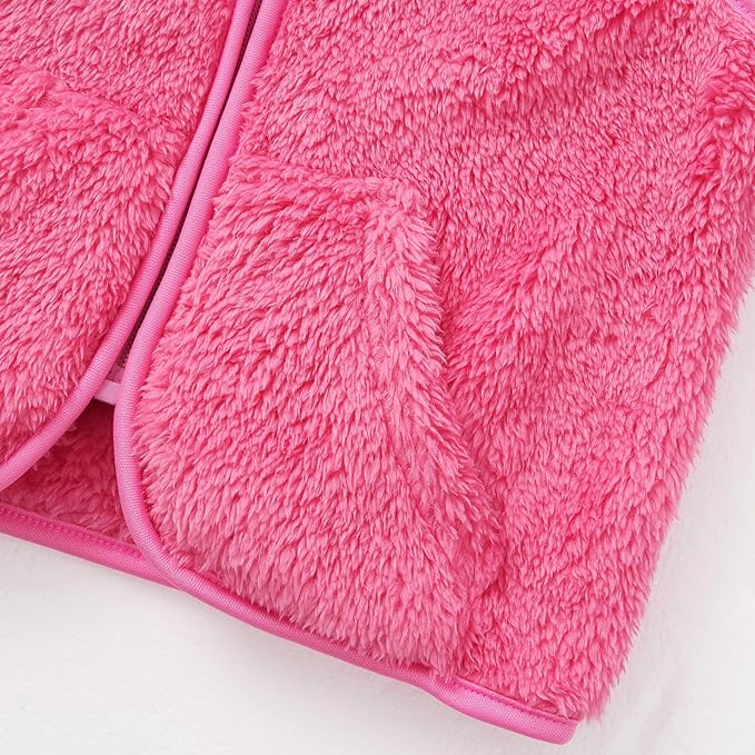 Baby Boys Girls Fleece Vest Zip Up Cute Bear Jackets Fuzzy Fall Winter Warm Clothes Newborn Outwear for Toddler Infant-CubbioJoy