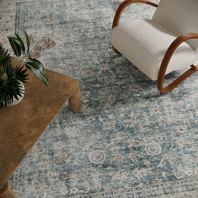 Area Rugs 9x12 Living Room: Washable Rugs for Bedroom Vintage Stain Resistant Non Slip Low Pile Large Boho Carpet for Kitchen Dining Room Farmhouse Kids Room Nursery-CubbioJoy
