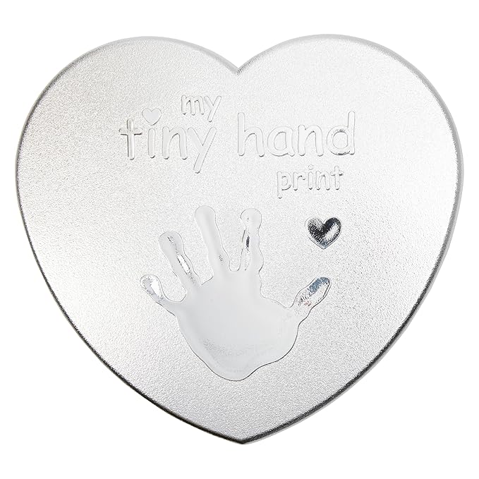 C.R. Gibson 3 Piece Baby Handprint & Footprint Kit, 6.5" x 6.25", Heart First-CubbioJoy