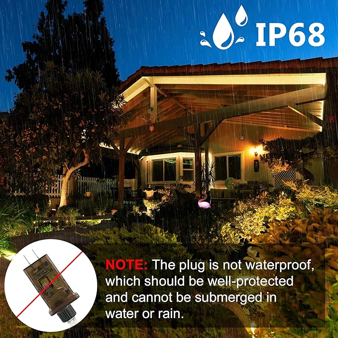 100ft 1200 LED Rope Lights Outdoor, Connectable Warm White Rope Lights Plug in, Outdoor String Lights Waterproof Decorative Lighting for Deck Patio Backyard Garden Pool Camping Room Indoor Décor-CubbioJoy