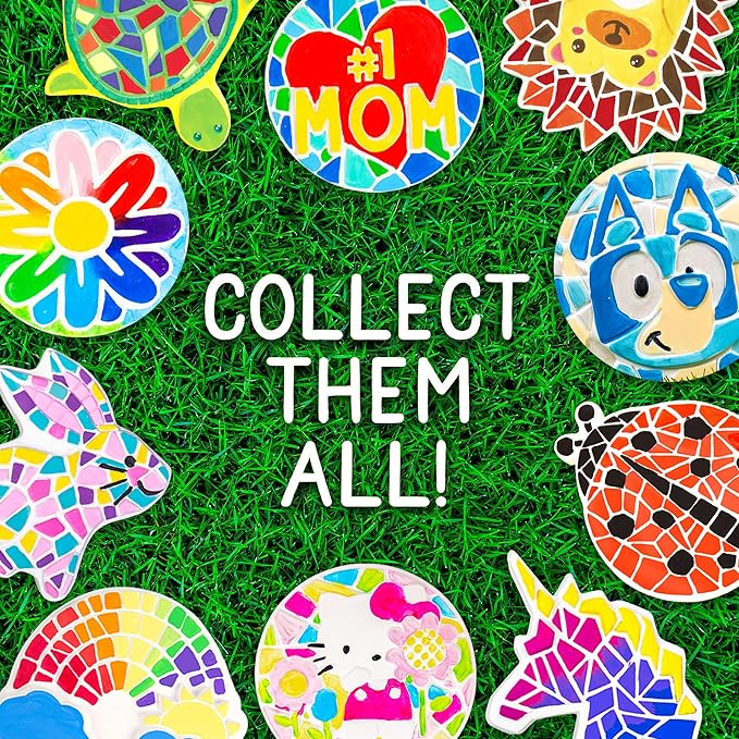 Creative Roots Paint Your Own #1 MOM Stepping Stone, Craft Kits for Kids, Ceramics to Paint, Ages 6+-CubbioJoy