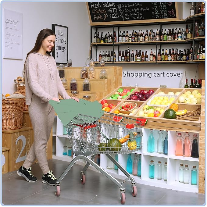 Car Seat Covers Baby - Multi-use Cover Carseat Canopy, Breathable Breastfeeding Cover, Car Seat Covers for Bbies, Boys & Girls Shower Gifts (Light Green)-CubbioJoy