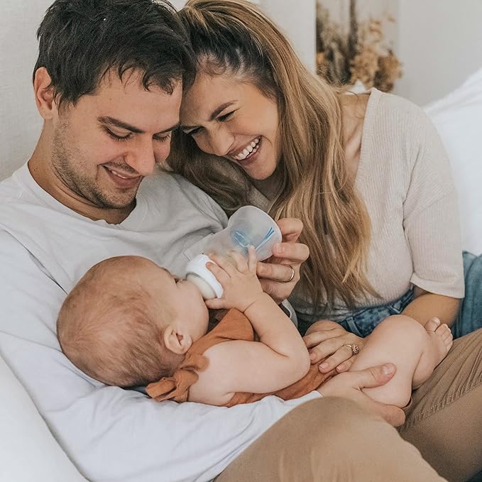 Dr. Brown's Natural Flow Anti-Colic Options+Wide-Neck Baby Bottle, 5 oz/150 mL, Level 1 Nipple, 1-Pack, 0m+-CubbioJoy