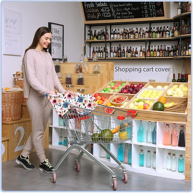 Car Seat Covers for Babies - Multi- use Nursing Carseat Canopy, Breastfeeding Covers, Baby Shower Gifts for Boys and Girls (Colourful Rose)-CubbioJoy