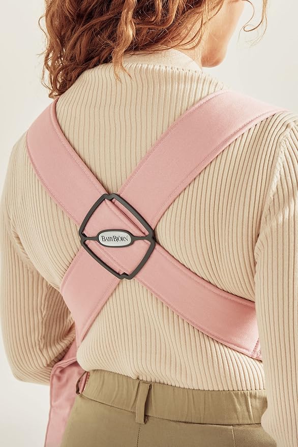 BabyBjörn Baby Carrier Mini, Light Pink, 3D Jersey | Infant Carrier (7-25 lbs), Ergonomic, Easy-to-Use-CubbioJoy