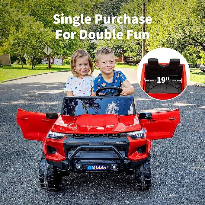 24V 10Ah Ride on Toy for Big Kids, 4WD 2 Seater Electric SUV Kids Car to Drive w/Remote Control, 4x200W Motors - Red-CubbioJoy